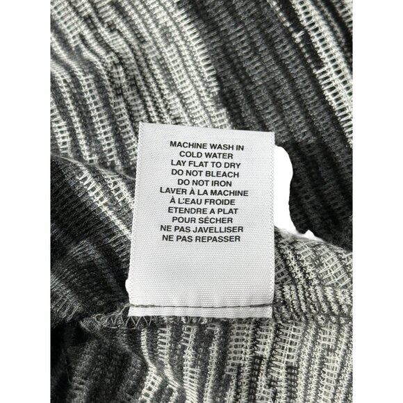 Simpli Chic Black Gray Striped Long Open Cardigan Sweater Womens Size 8 - Picture 8 of 8